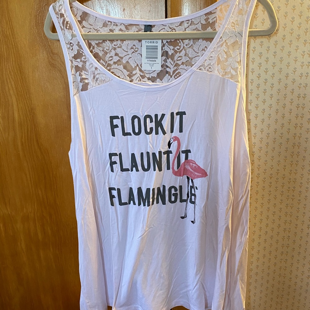 Torrid flamingo tank top